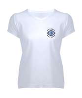 Nazar Değmesin - Nazarlık V2 Beyaz Kadın V Yaka Tişört - Tisho