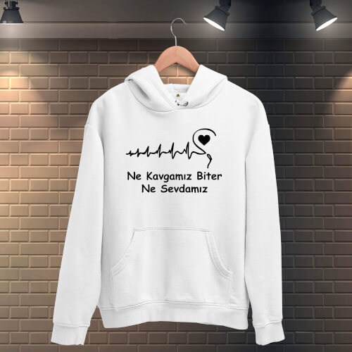 Tisho - Ne Kavgamız Biter Ne Sevdamız Kadın Kapüşonlu Sweatshirt (1)