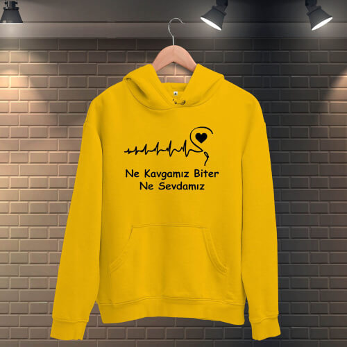 Ne Kavgamız Biter Ne Sevdamız Kadın Kapüşonlu Sweatshirt - Thumbnail