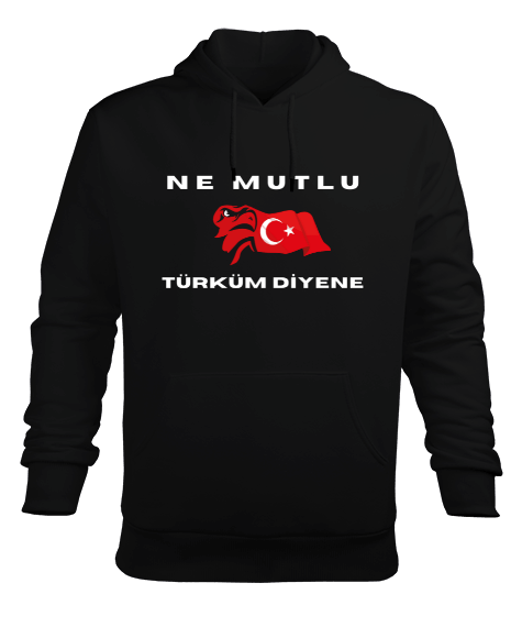 Tisho - Ne Mutlu Türküm Diyene Erkek Kapüşonlu Hoodie Sweatshirt