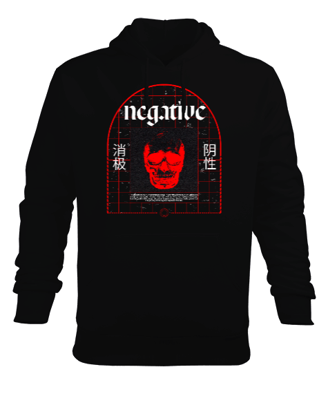 Tisho - Negative Hoodie Erkek Kapüşonlu Hoodie Sweatshirt