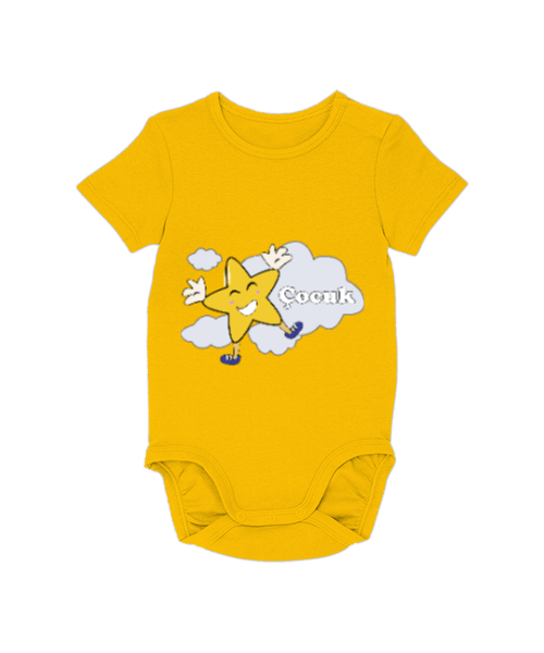 Tisho - Neşeli yıldız ve bulut baskılı bebek Bebek Zıbını