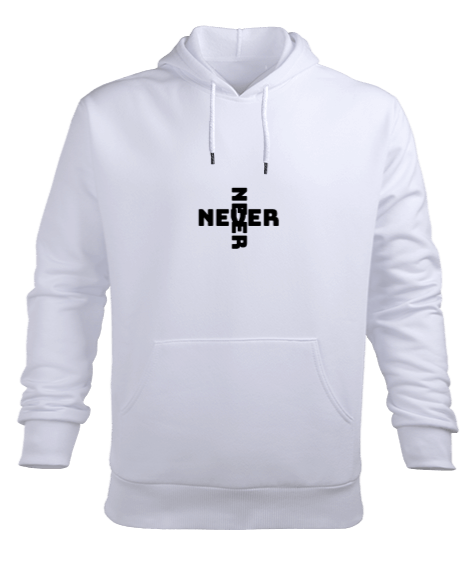 Tisho - NEVER Erkek Kapüşonlu Hoodie Sweatshirt