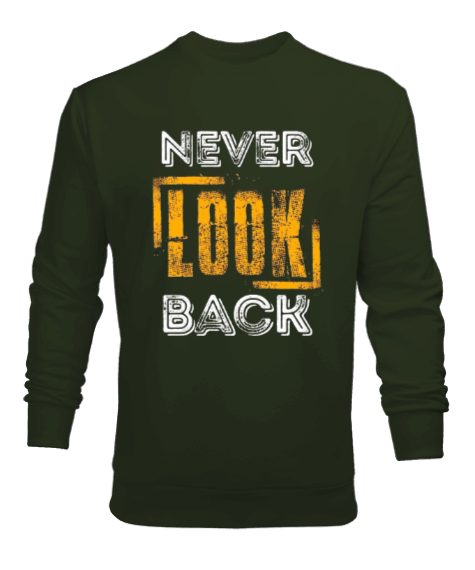 Tisho - Never Look Back Baskılı Erkek Sweatshirt
