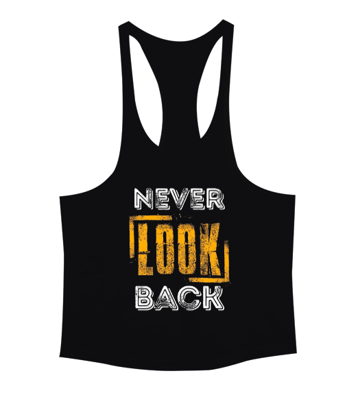 Tisho - Never Look Back Baskılı Erkek Tank Top Atlet