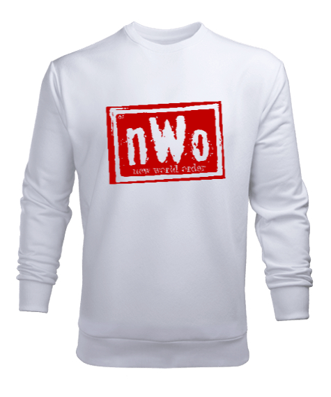 Tisho - New World Order NWO Beyaz Erkek Sweatshirt