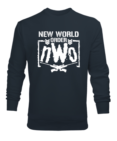 Tisho - New World Order NWO Füme Erkek Sweatshirt