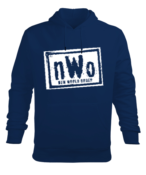 Tisho - New World Order NWO Lacivert Erkek Kapüşonlu Hoodie Sweatshirt