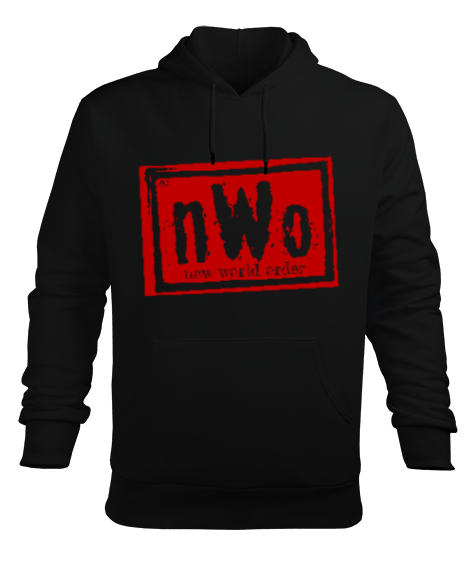 Tisho - New World Order NWO Siyah Erkek Kapüşonlu Hoodie Sweatshirt
