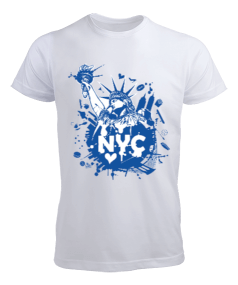 Tisho - New York City Statue of Liberty Tasarım Baskılı Erkek Tişört