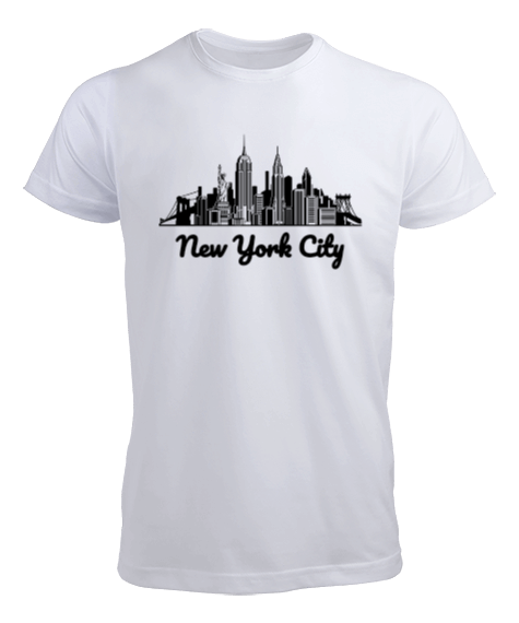New York City Yazılı Tasarımlı Erkek Tişört