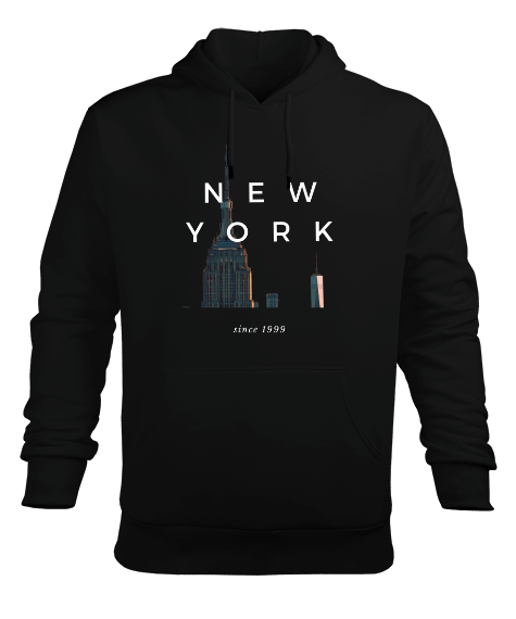 Tisho - NEW YORK Erkek Kapüşonlu Hoodie Sweatshirt