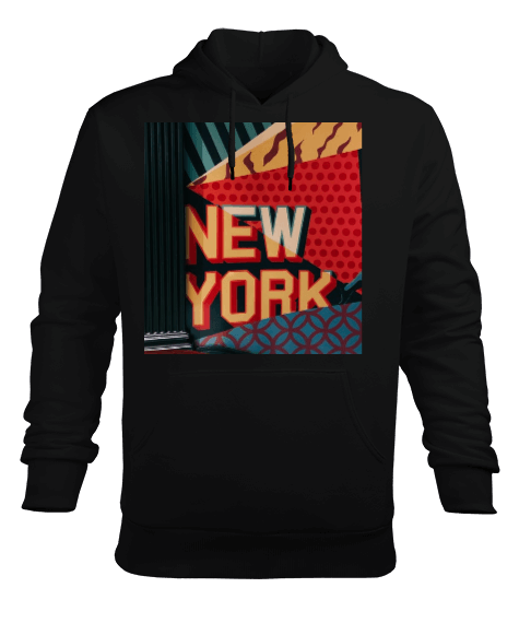 Tisho - new york hoodie Erkek Kapüşonlu Hoodie Sweatshirt