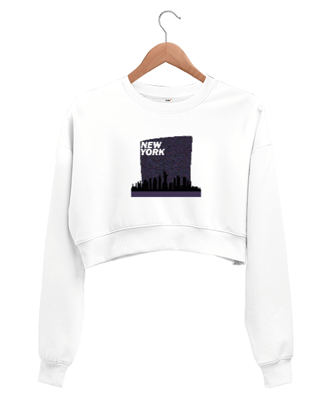 Tisho - New York Kadın Crop Sweatshirt