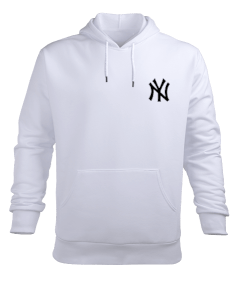 New York logolu Sweatshirt Erkek Kapüşonlu Hoodie Sweatshirt - Thumbnail