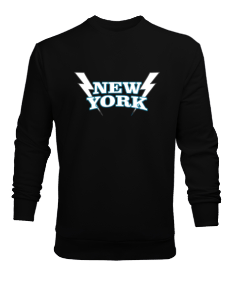 Tisho - New YORK Siyah Erkek Sweatshirt