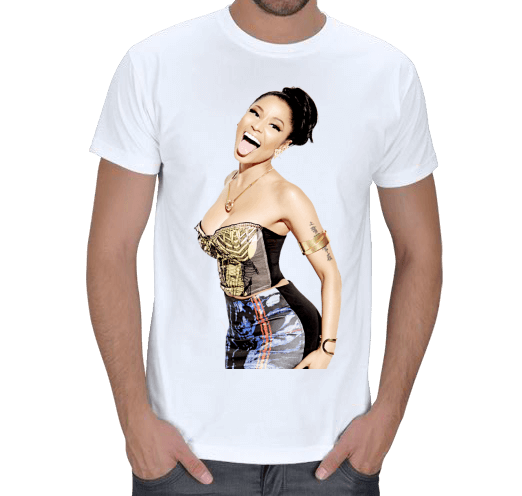Tisho - Nicki Minaj Baskılı T-shirt Erkek Tişört