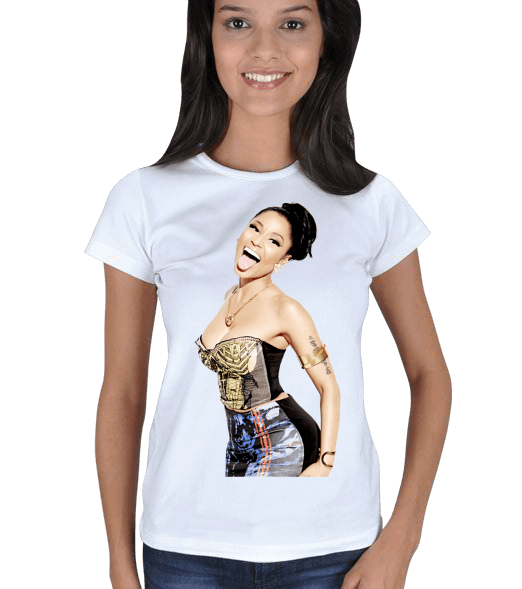 Tisho - Nicki Minaj Baskılı T-shirt Kadın Tişört