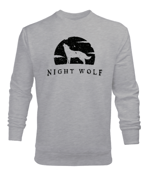 Tisho - Night Wolf Erkek Sweatshirt