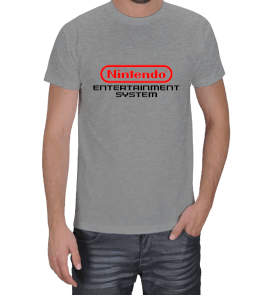 Nintendo Entertainment System Logo Tişört Erkek Tişört - Thumbnail