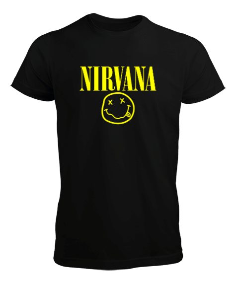 Tisho - Nirvana Nevermind Baskılı Siyah Erkek Tişört