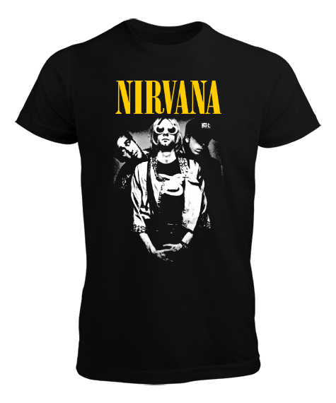 Tisho - Nirvana Retro Siyah Erkek Tişört