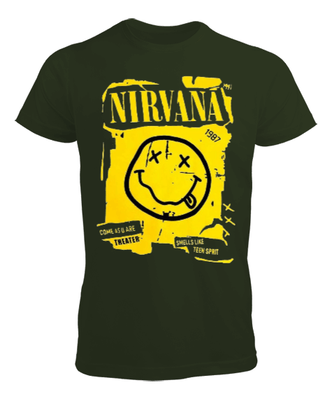 Tisho - Nirvana Rock Tasarım Baskılı Erkek Tişört