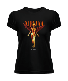 Tisho - Nirvana Rock Tasarım Baskılı Kadın Tişört