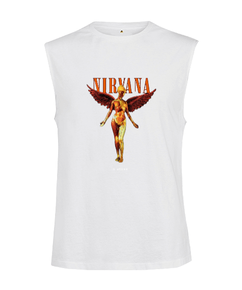 Tisho - Nirvana Rock Tasarım Baskılı Kesik Kol Unisex Tişört