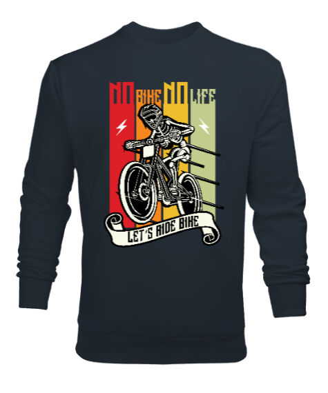 Tisho - No Bike No Life Füme Erkek Sweatshirt