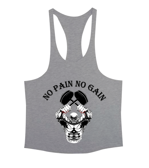 Tisho - NO PAIN NO GAIN Erkek Tank Top Atlet