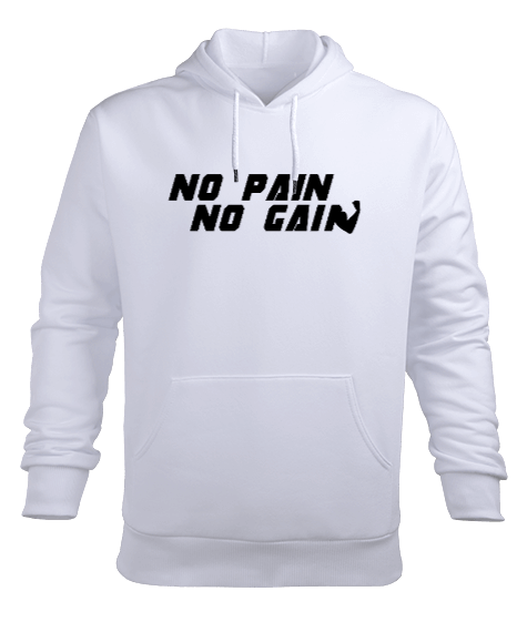 Tisho - No Pain No Gain Sweatshirt Erkek Kapüşonlu Hoodie Sweatshirt