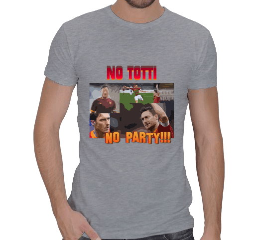 Tisho - No Totti No Party Erkek Regular Kesim Tişört