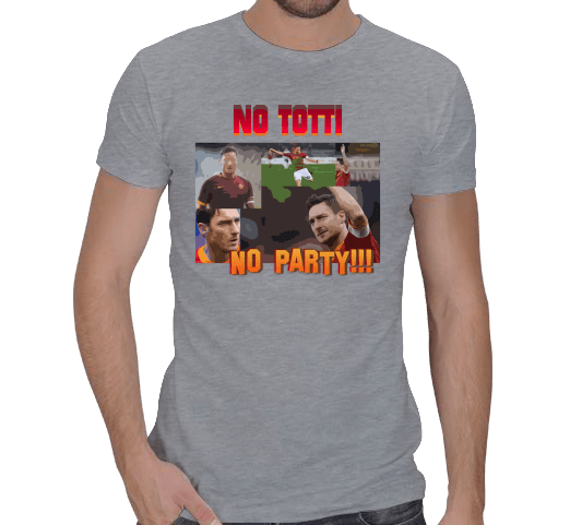 Tisho - No Totti No Party Erkek Regular Kesim Tişört