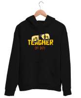 Nöbetçi Öğretmen - Teacher Siyah Unisex Kapşonlu Sweatshirt - Tisho