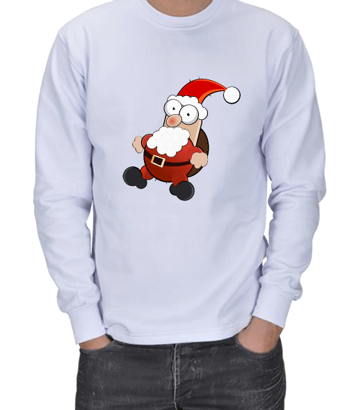 Tisho - NOEL BABA RESİMLİ ERKEK SWEATSHIRT