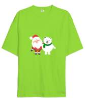 Noel Fıstık Yeşili Oversize Unisex Tişört - Tisho