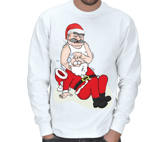 Tisho - Noel Pala vs Noel Baba Kışlık Sweatshirt ERKEK SWEATSHIRT