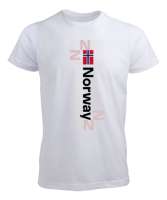 NORVEÇ NORWAY İSKANDİNAV SCANDINAVIAN NORGE SEYEHAT GEZİ Beyaz Erkek Tişört - Tisho
