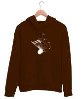 NOTA Kahverengi Unisex Kapşonlu Sweatshirt - Tisho