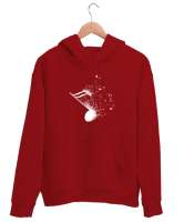 NOTA Kırmızı Unisex Kapşonlu Sweatshirt - Tisho