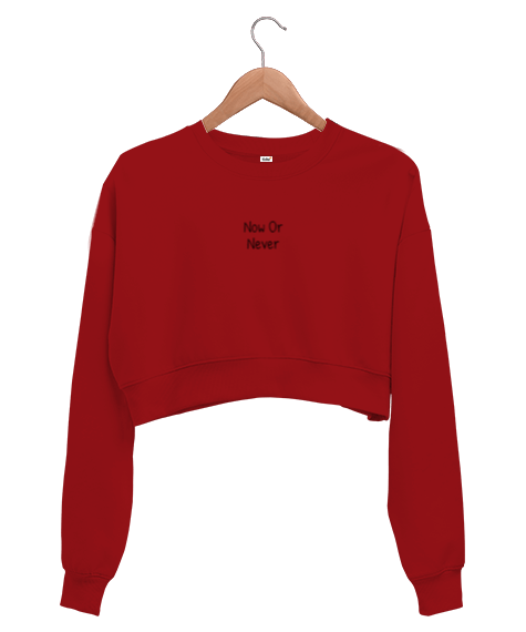 Tisho - Now Or Never Kadın Crop Sweatshirt