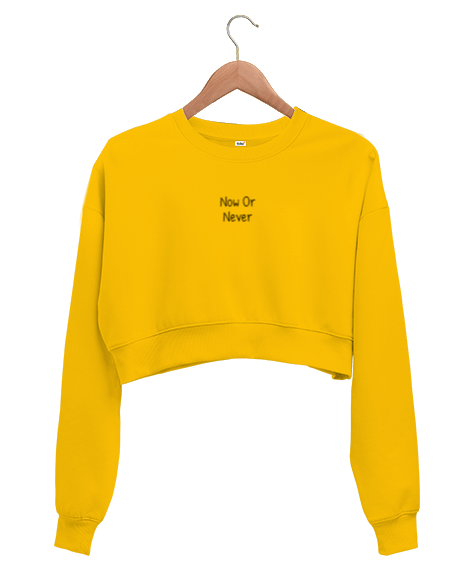 Tisho - Now Or Never Kadın Crop Sweatshirt