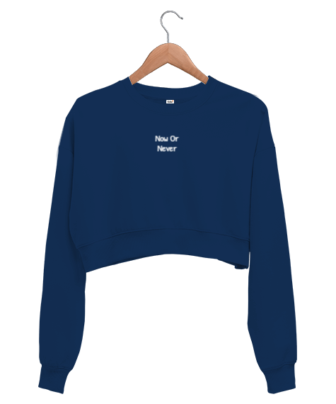 Tisho - Now Or Never Kadın Crop Sweatshirt