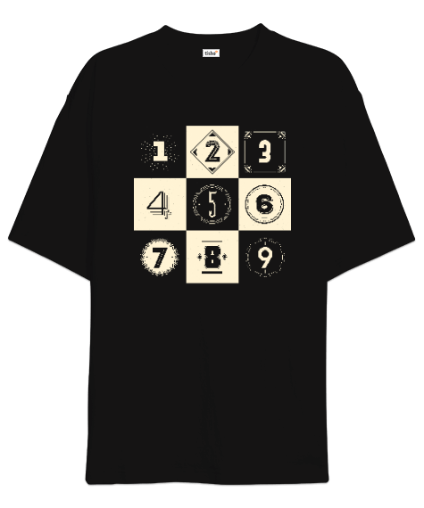 Tisho - Numbers Oversize Unisex Tişört
