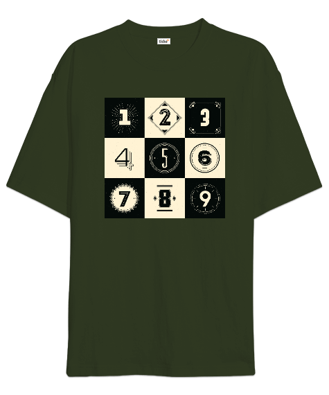 Tisho - Numbers Oversize Unisex Tişört