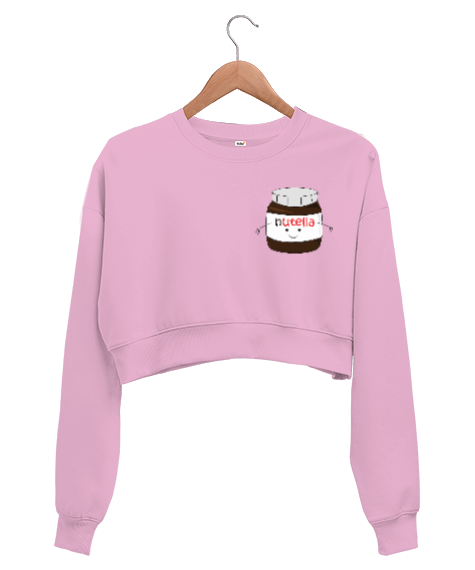 Tisho - NUTELLA CROP SWEATSHİRT Kadın Crop Sweatshirt
