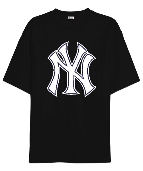 Tisho - NY Yankess Siyah Oversize Unisex Tişört