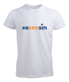 Tisho - O Sensin Türk.Net Renkli Logo - Beyaz Tişört Erkek Tişört
