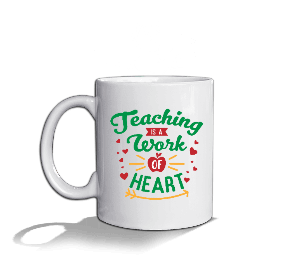 Tisho - Öğretmek gönül işidir harika öğretmen hediyesi Beyaz Kupa Bardak